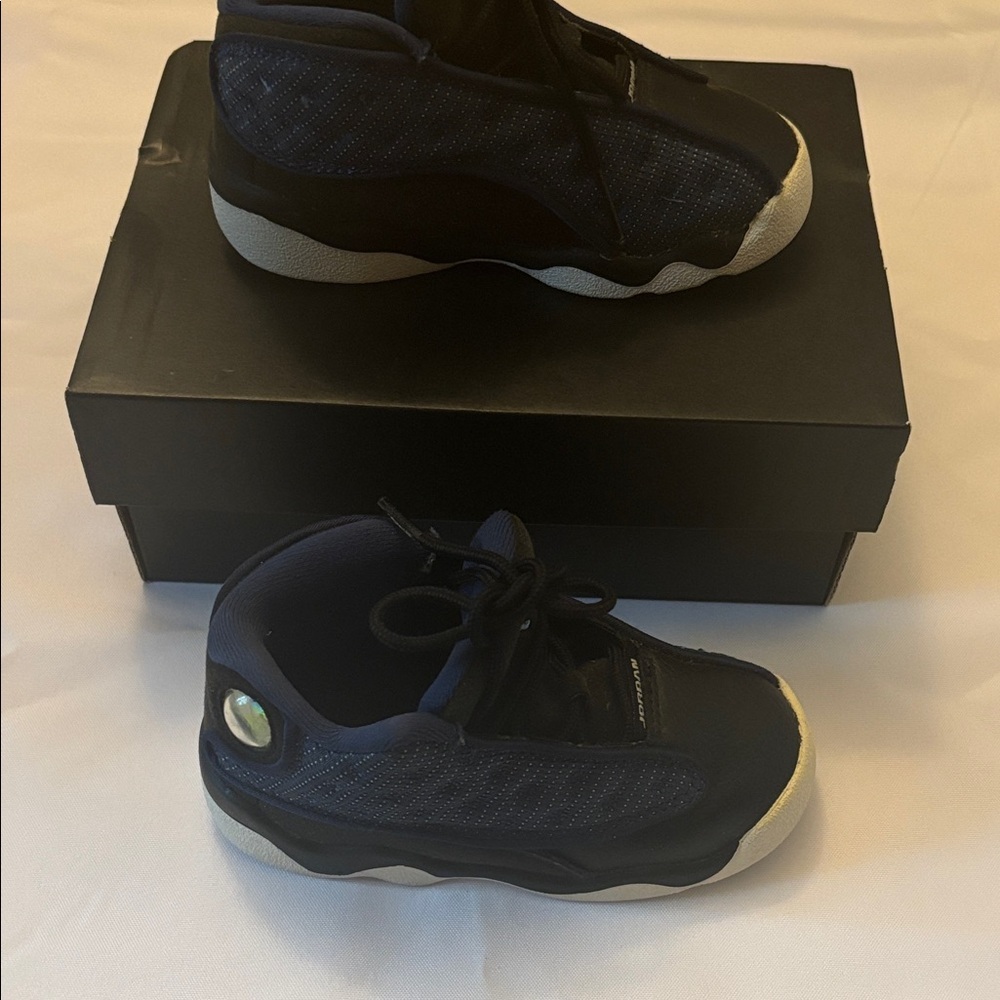 Jordan 12 Retro Sneakers Blue / Black / White Toddler Size 8C GUC